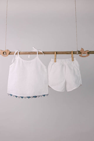 Tie up shoulder co-ords - Chi Linen