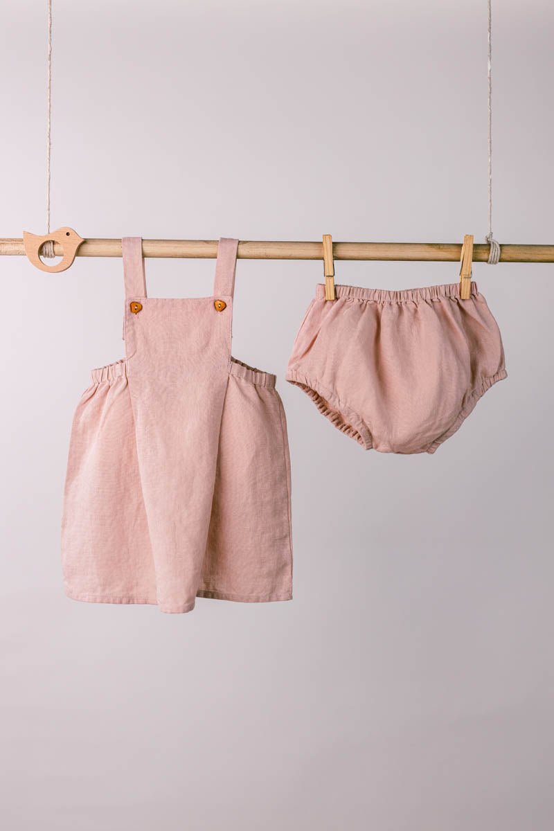Toddler Suspender Frock - Chi Linen