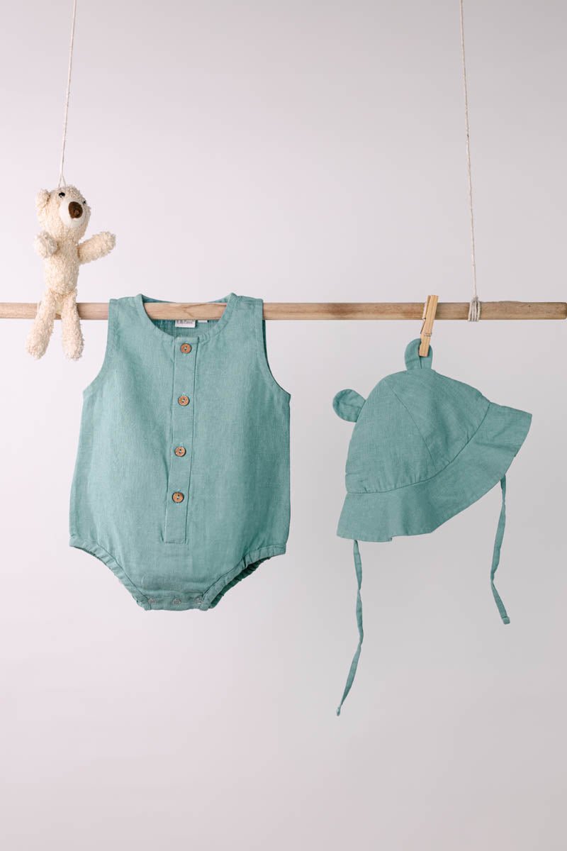 Rompers with Hat - Chi Linen
