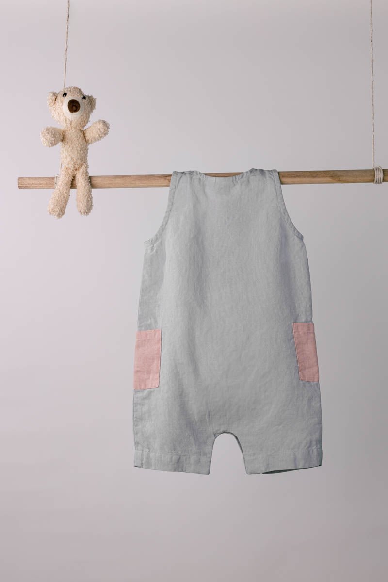 Patch Pocket Romper - Chi Linen