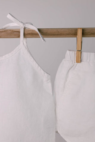 Tie up shoulder co-ords - Chi Linen