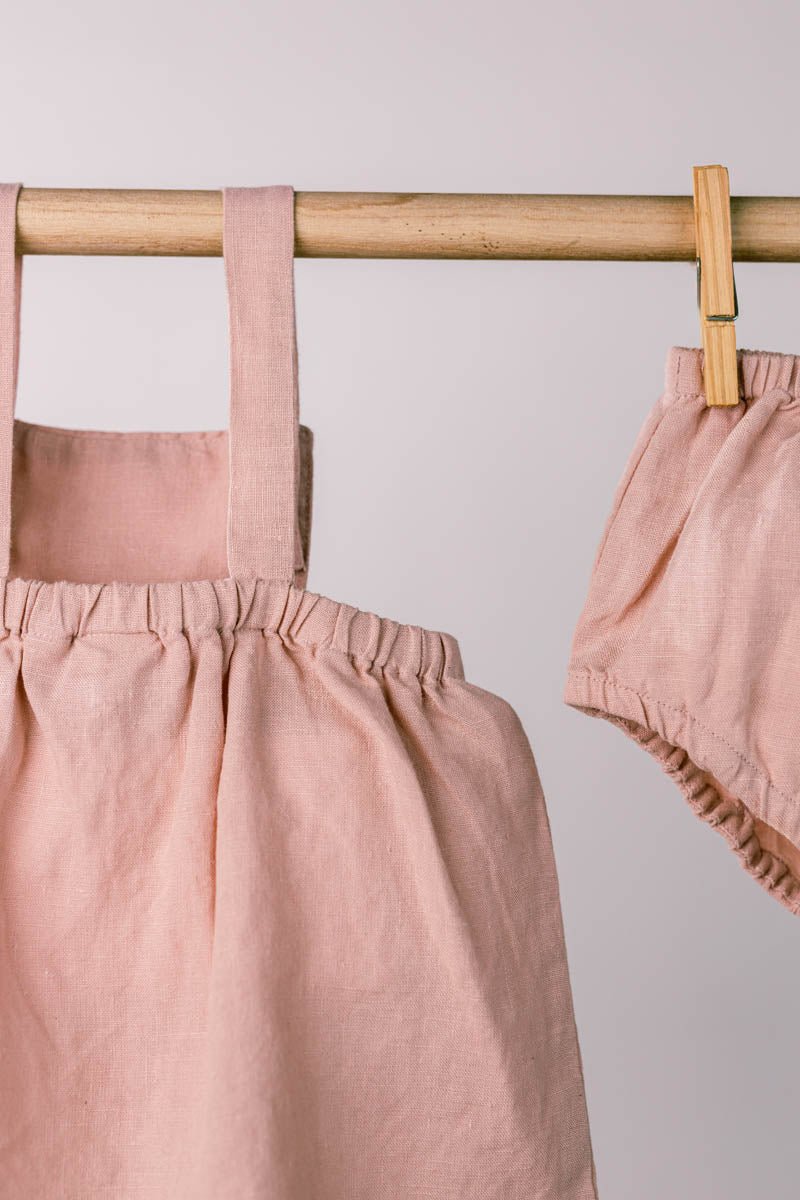 Toddler Suspender Frock - Chi Linen