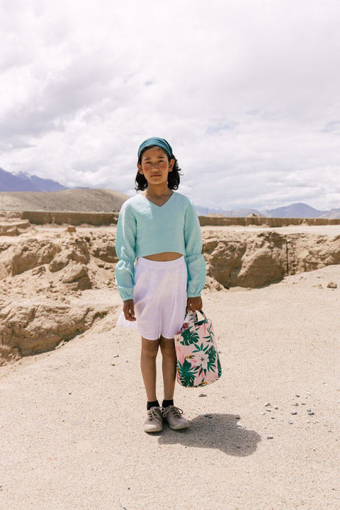 Box pleated skirt - Chi Linen