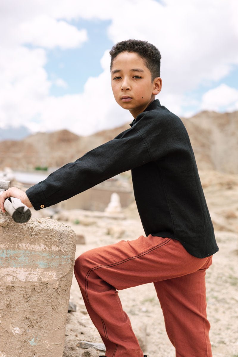 Running stitch trouser - Chi Linen