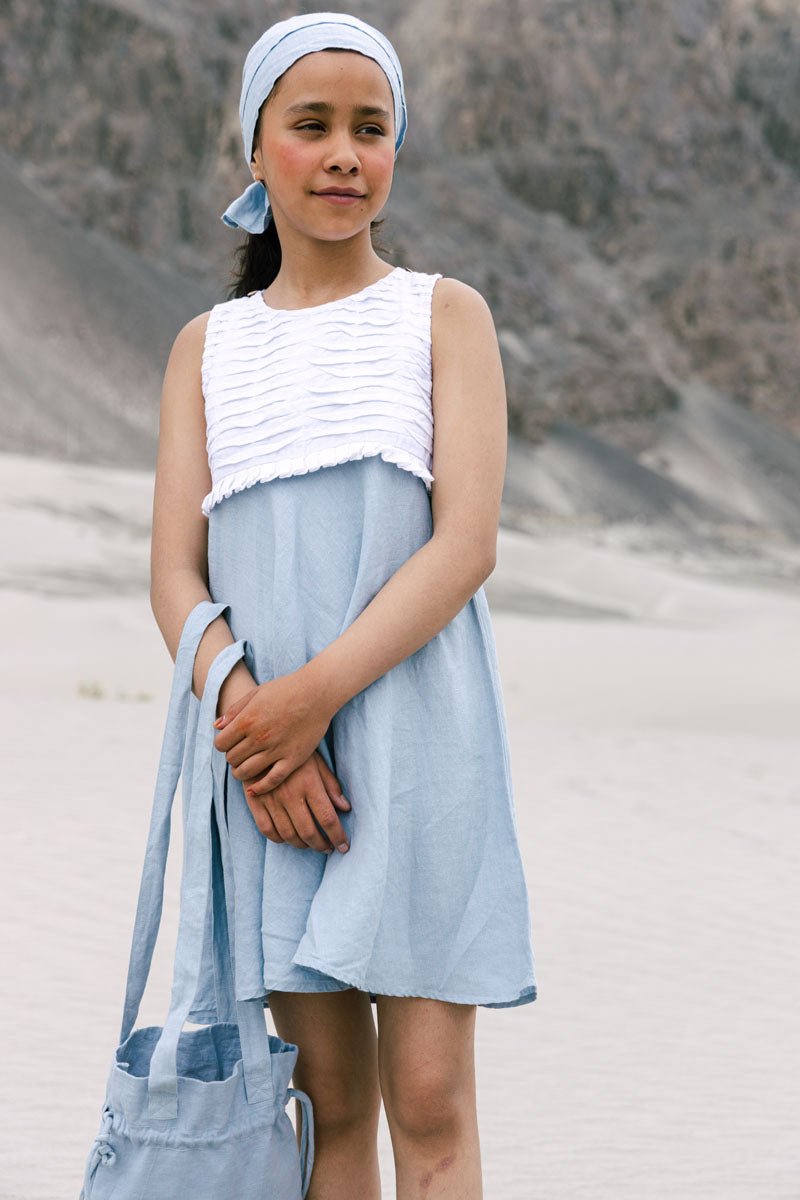 Pleated yoke frock - Chi Linen