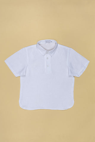 Polo neck popover shirt - Chi Linen