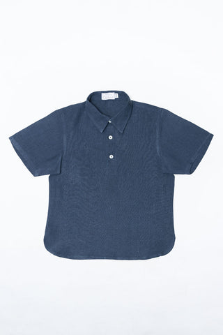 Polo neck popover shirt - Chi Linen