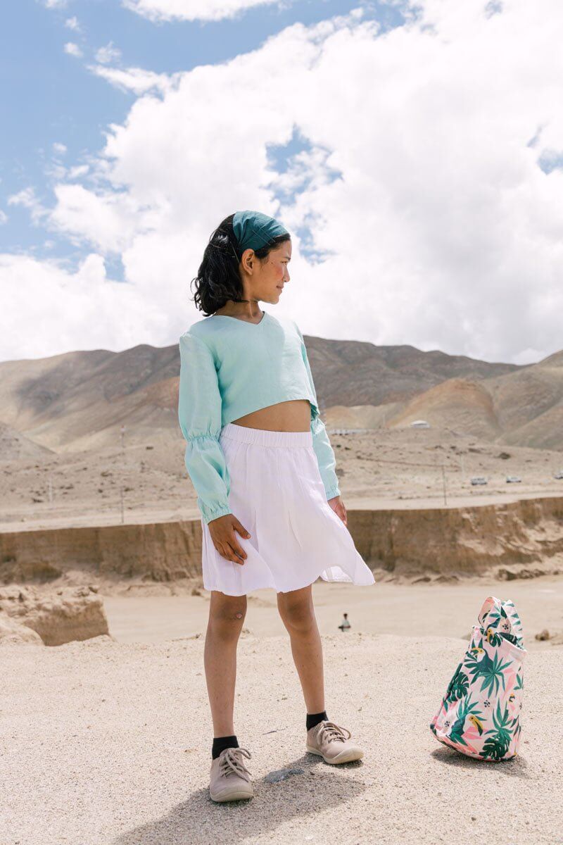 Box pleated skirt - Chi Linen