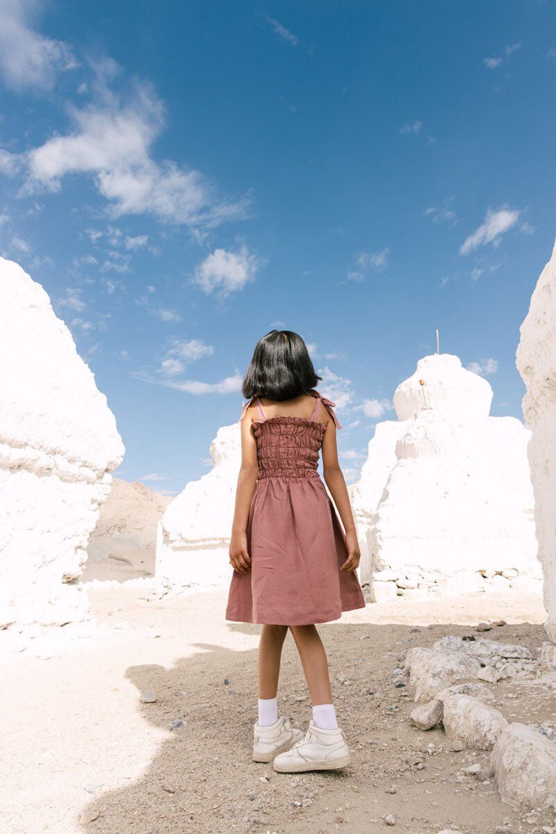 Elasticated yoke frock - Chi Linen