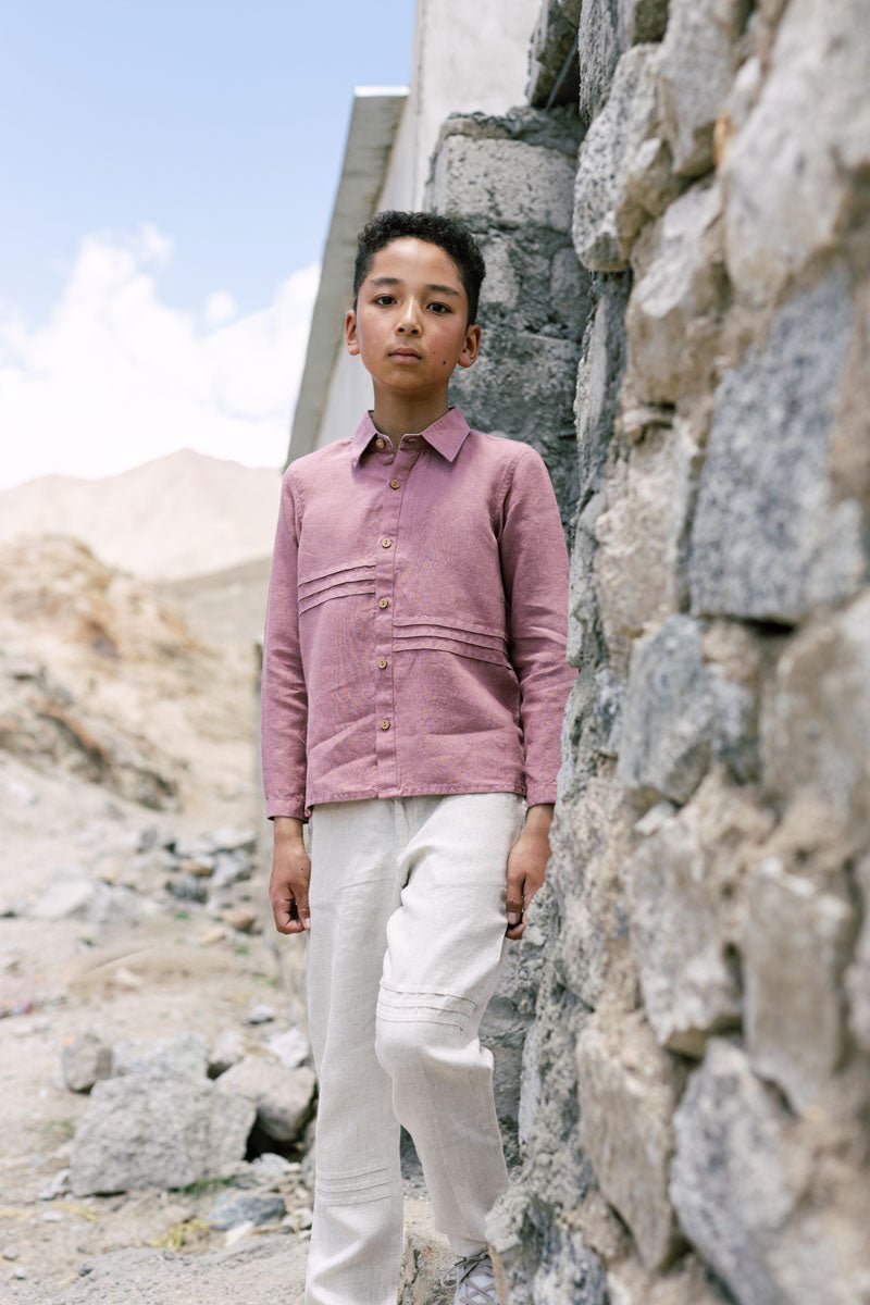 Pleated shirt & Trouser Co-ord set - Chi Linen