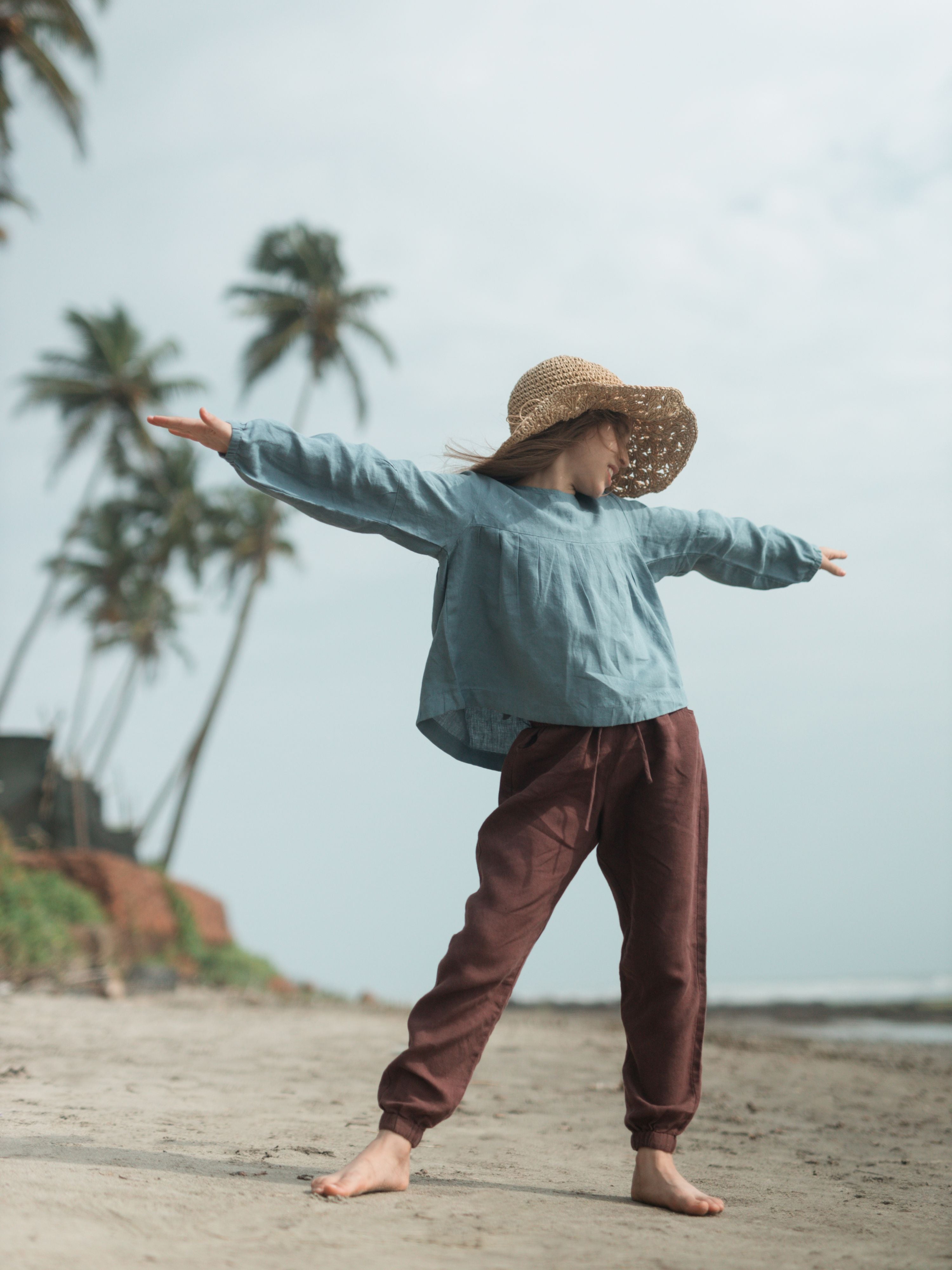 Linen Joggers For Her - Chi Linen