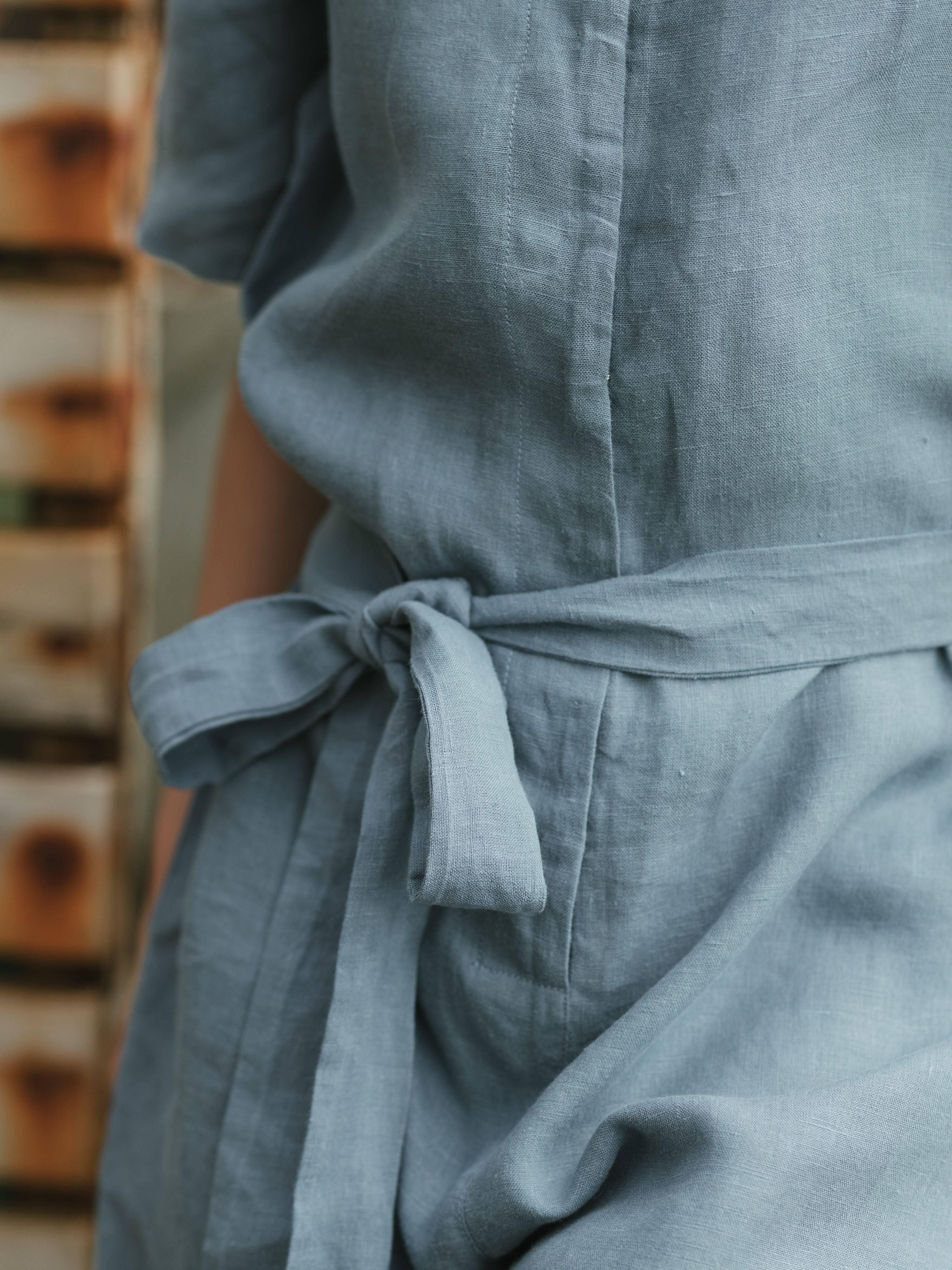 Short Sleeve Linen Jumpsuit - Chi Linen