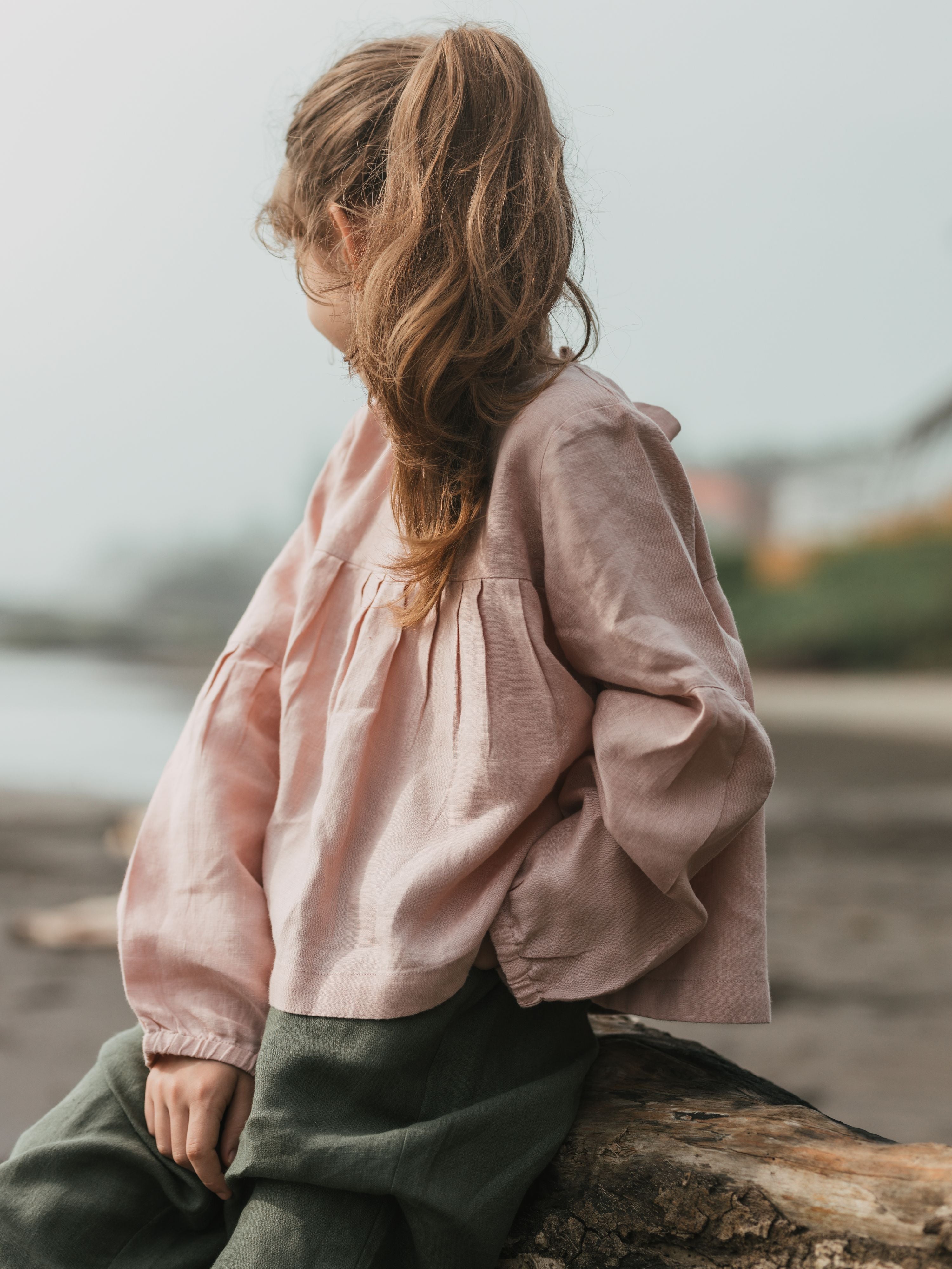 Puff Sleeve Linen Top - Chi Linen