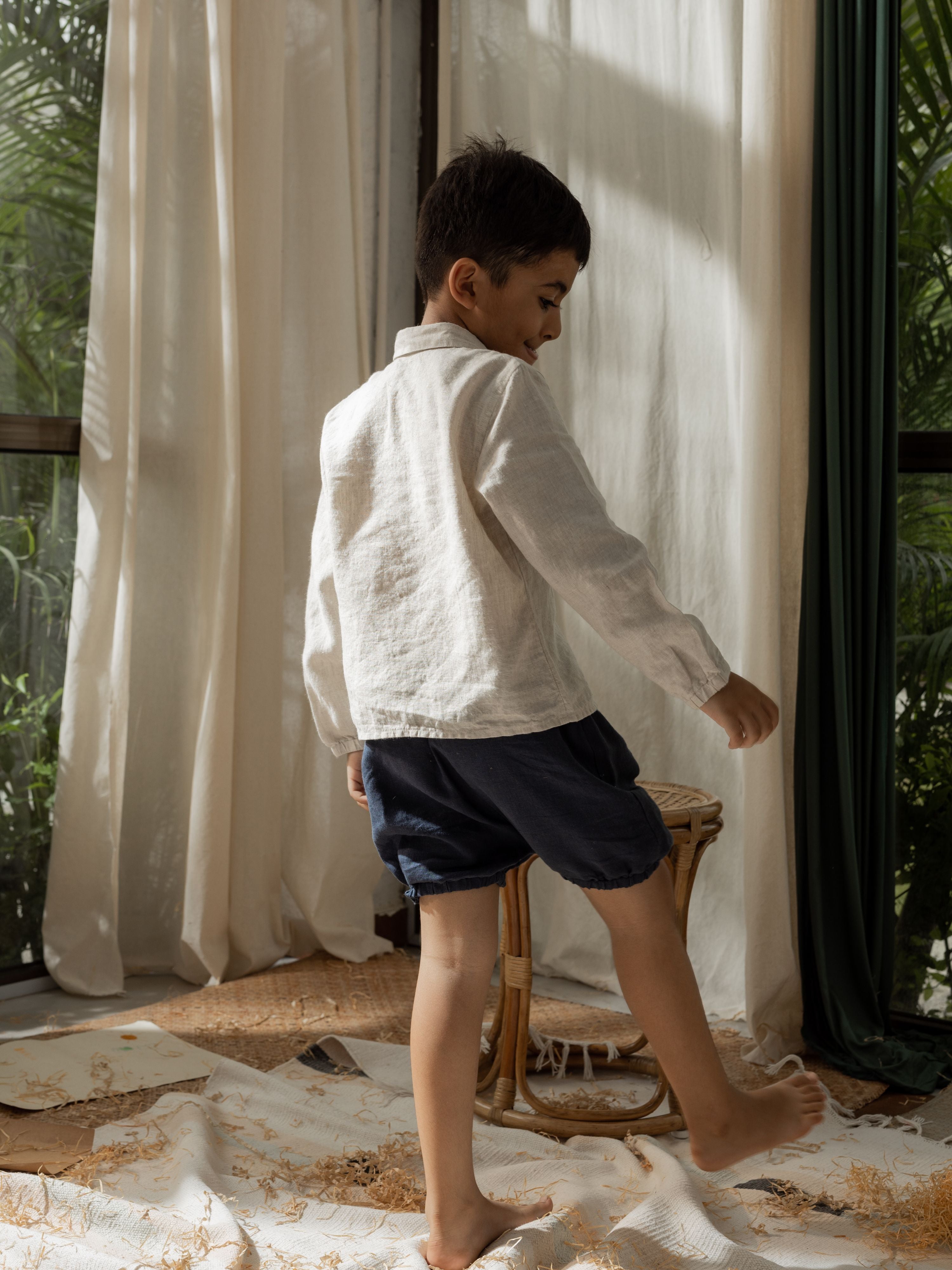 Long Sleeve Linen Shirt - Chi Linen
