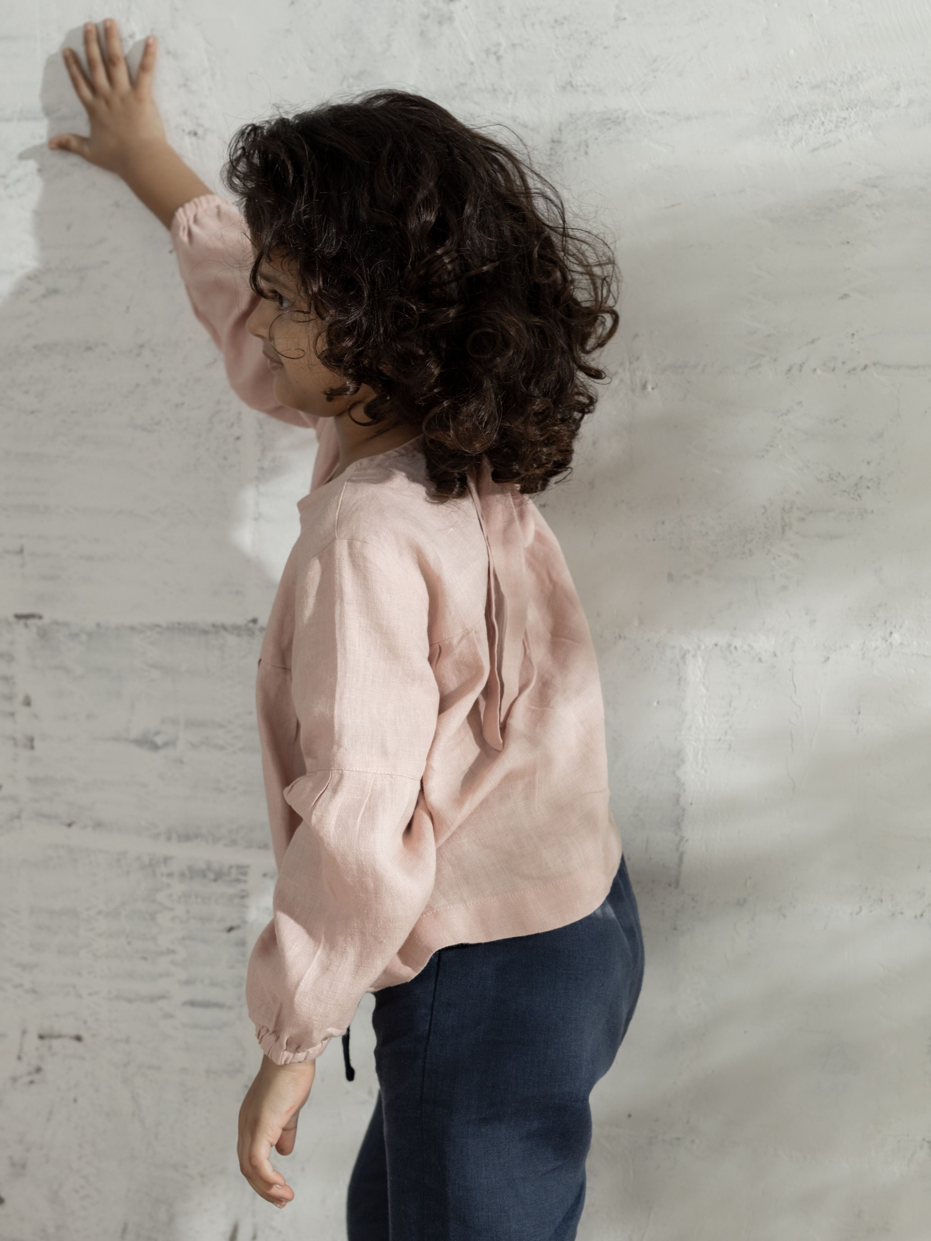 Puff Sleeve Linen Top - Chi Linen