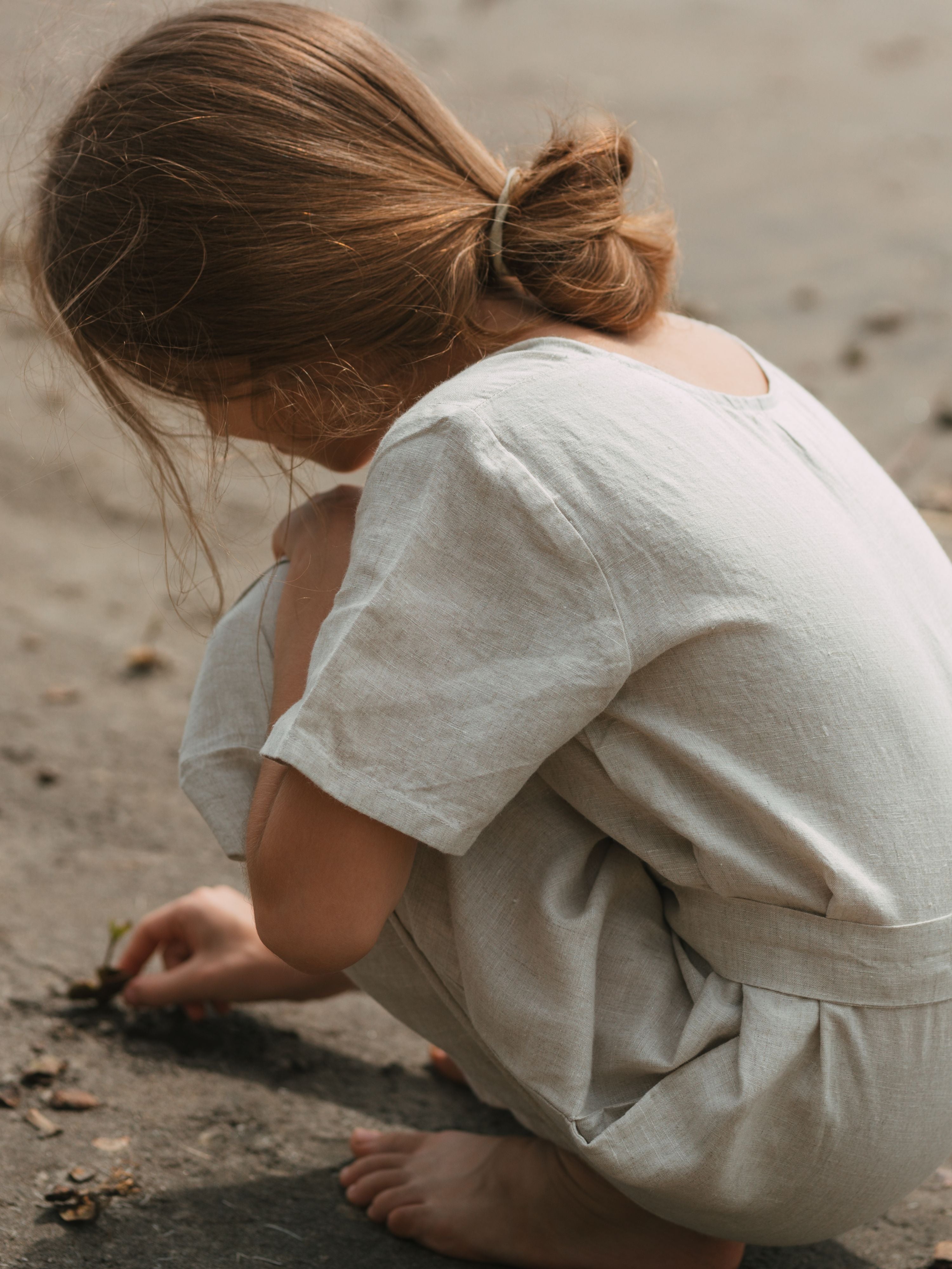 Short Sleeve Linen Jumpsuit - Chi Linen