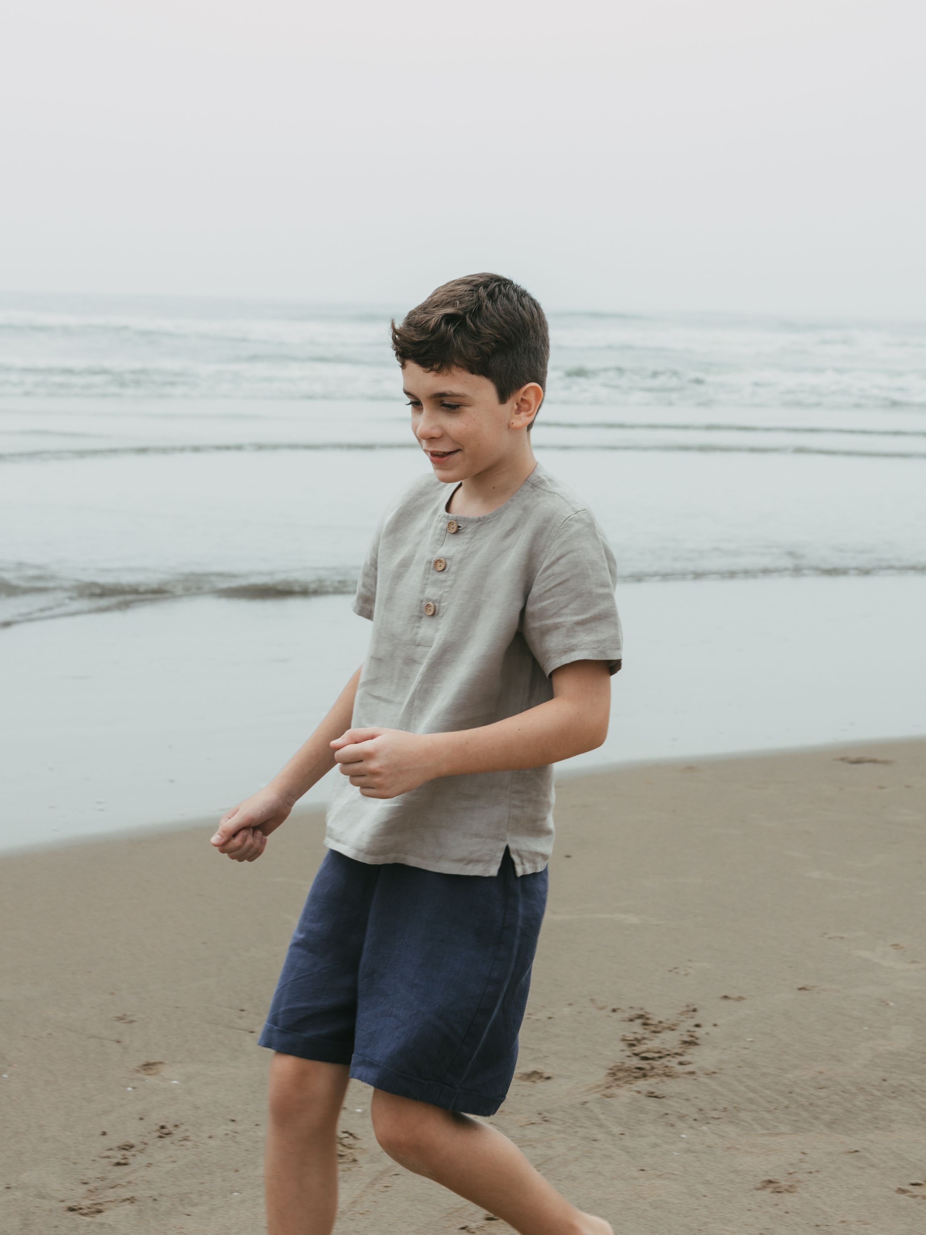 Short Sleeve Linen Shirt - Chi Linen