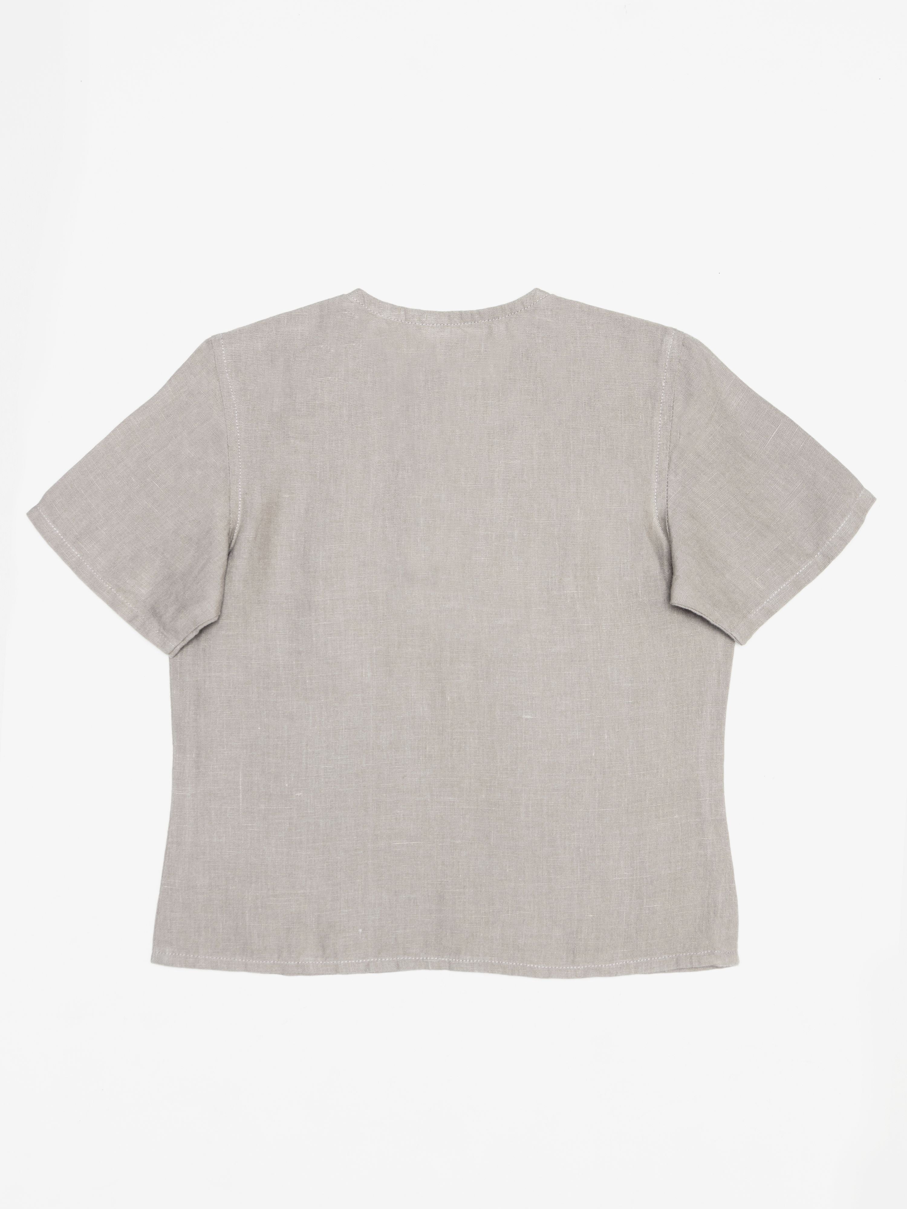 Short Sleeve Linen Shirt - Chi Linen