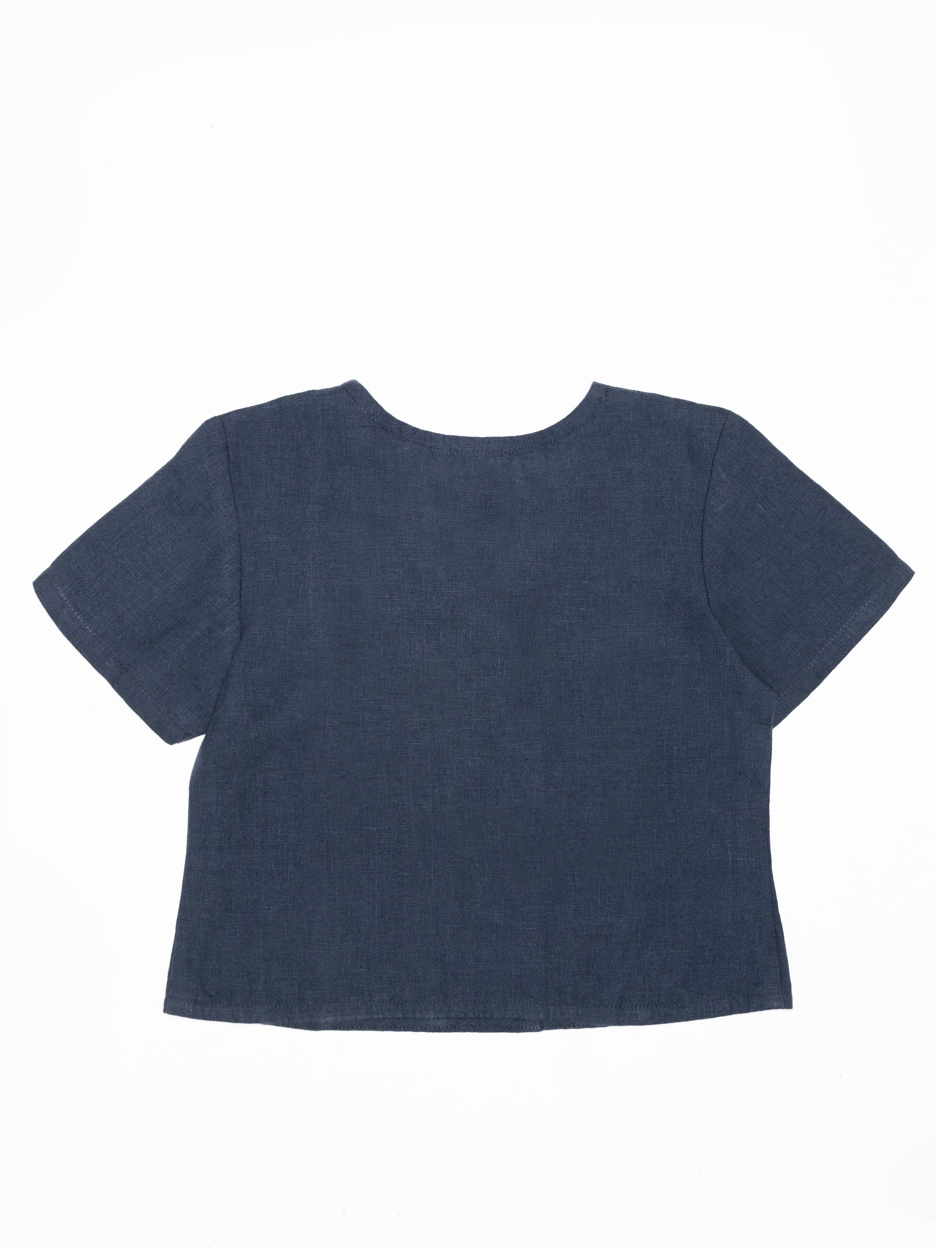 Four Button Linen Top